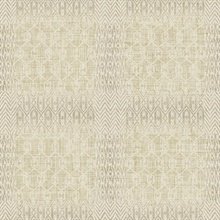 Grey & Cream Commercial Geometric Patchwork Wallpaper