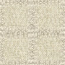Grey & Cream Commercial Geometric Patchwork Wallpaper