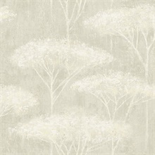 Grey & Cream Commercial Trees Wallpaper