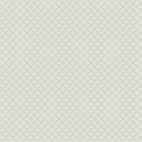 Grey Diamond Gate Trellis Wallpaper