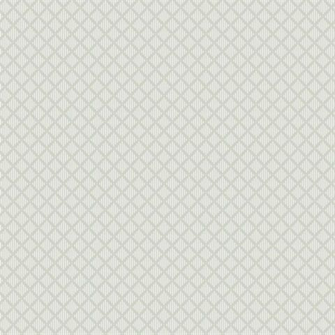 Grey Diamond Gate Trellis Wallpaper