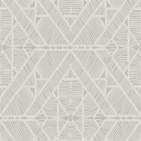 Grey Diamond Macrame Southwest Tribal Wallpaper