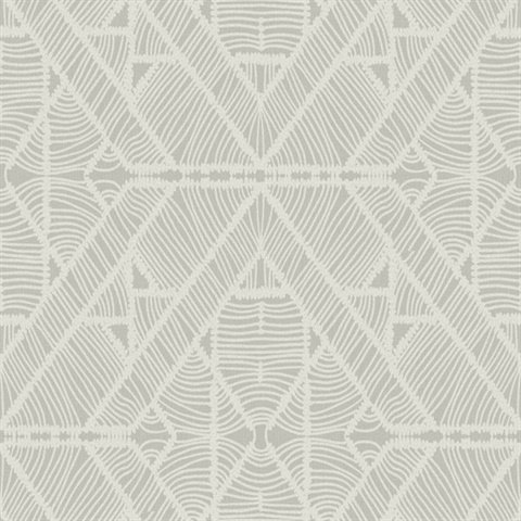 Grey Diamond Macrame Southwest Tribal Wallpaper