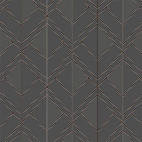 Grey Diamond Shadow Geometric Wallpaper