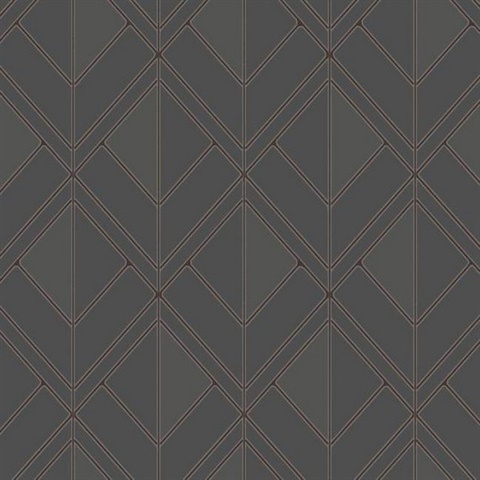 Grey Diamond Shadow Geometric Wallpaper