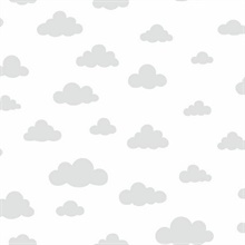 Grey Disney Winnie the Pooh Clouds Wallpaper