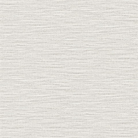 Grey Faux Linen Weave Wallpaper