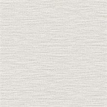 Grey Faux Linen Weave Wallpaper