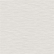 Grey Faux Linen Weave Wallpaper