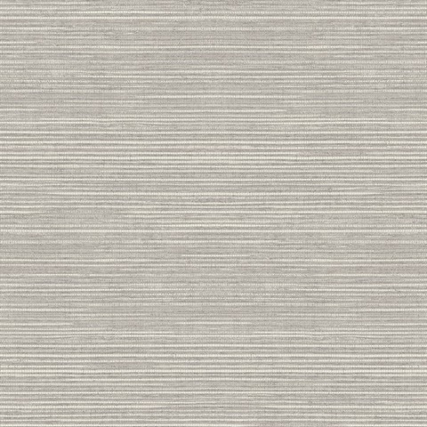 Grey Faux Textured Grasscloth Wallpaper