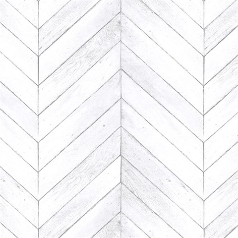Light Grey Faux Wood Vertical Chevron Wallpaper