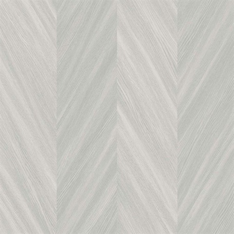 Grey Faux Wood Grain Chevron Stripes Wallpaper