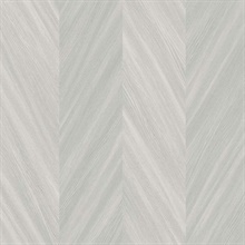 Grey Faux Wood Grain Chevron Stripes Wallpaper