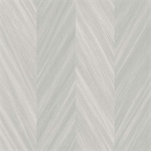 Grey Faux Wood Grain Chevron Stripes Wallpaper