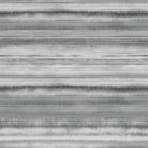 Grey Fleeting Horizon Horizontal Stripe Wallpaper