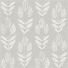 Grey Garland Grey Block Tulip Wallpaper