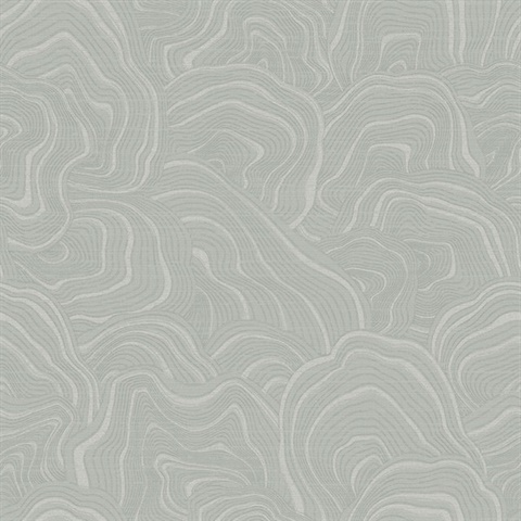 Grey Geodes Modern Faux Crystal Wallpaper