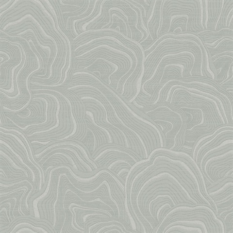 Grey Geodes Modern Faux Crystal Wallpaper