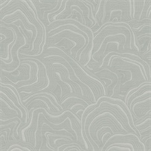 Grey Geodes Modern Faux Crystal Wallpaper