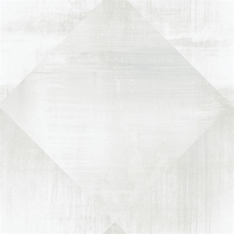Grey Geometric Diamond Distress Clay Wallpaper