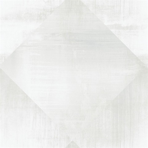 Grey Geometric Diamond Distress Clay Wallpaper