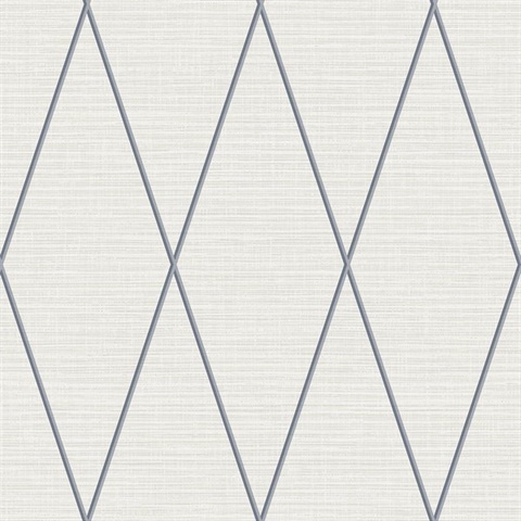 Grey Geometric Diamond Textured Linen Background Wallpaper