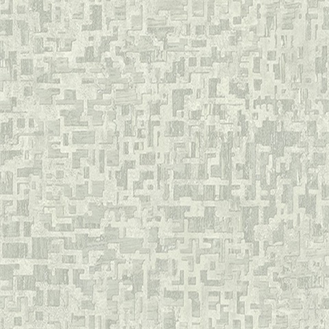 Grey Geometric Modern Maze Wallpaper