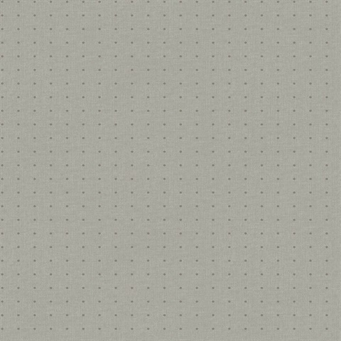 Grey Glass Bead Textured Polka Dot Wallpaper