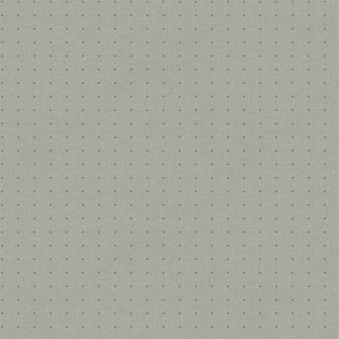 Grey Glass Bead Textured Polka Dot Wallpaper