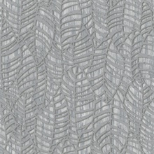 Grey Glitter Weathered Leaves Silhouette Wallpaper
