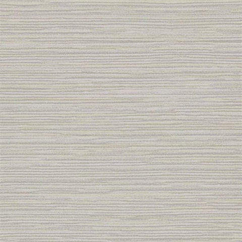 Grey & Gold Ramie Faux Weave Horizontal Textured Wallpaper
