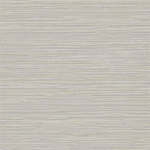 Grey & Gold Ramie Faux Weave Horizontal Textured Wallpaper