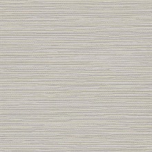 Grey & Gold Ramie Faux Weave Horizontal Textured Wallpaper