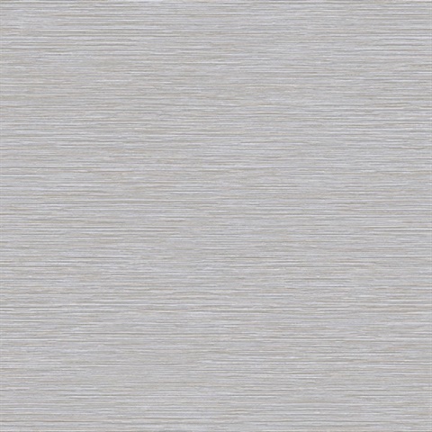 Grey Grass Roots Metallic Faux Grasscloth Wallpaper