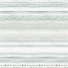 Grey & Green Commercial Tribal Stripe Wallpaper