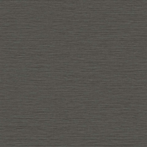 Grey Horizontal Stria Patterned Wallpaper