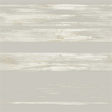 Grey Horizontal Stripe Dry Brush Wallpaper