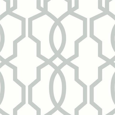 Grey Hourglass Trellis Geometric Wallpaper
