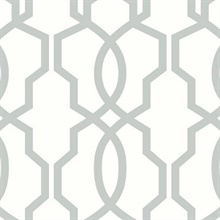 Grey Hourglass Trellis Geometric Wallpaper