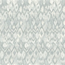 Grey Ikat Boho Ethnic Wallpaper