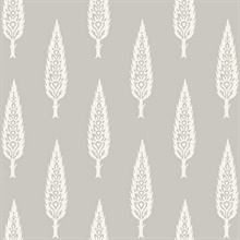 Grey Juniper Modern Tree Prepasted Wallpaper