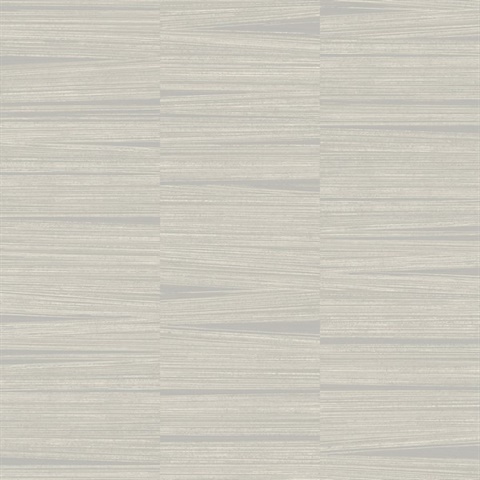 Grey Line Stripe Metallic Horizontal Stria Wallpaper