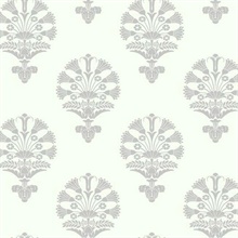 Grey Luxor Medallion Traditional Wallpaper