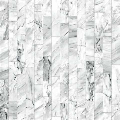 Grey Marble Planks Peel and Stick Wallpaper