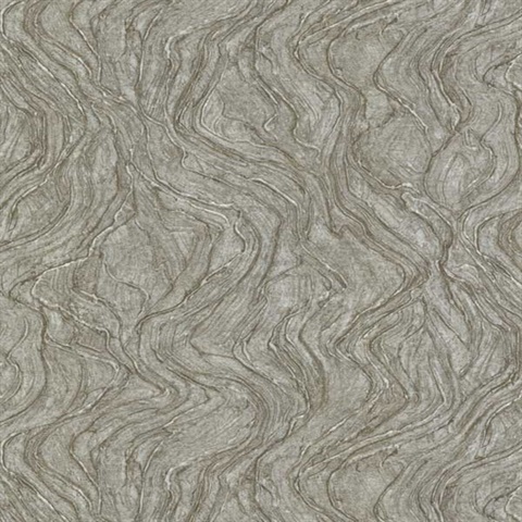 Grey Marble Textured Swirl Wallpaper