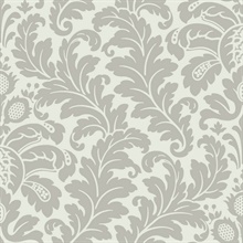 Grey Modern Romance Large Damask Wallpaper