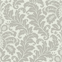 Grey Modern Romance Large Damask Wallpaper