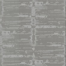 Grey & Neutral Velveteen Metallic Flock Horizontal Stria Wallpaper