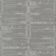 Grey &amp; Neutral Velveteen Metallic Flock Horizontal Stria Wallpaper