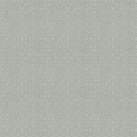 Grey Paradise Island Faux Basketweave Wallpaper